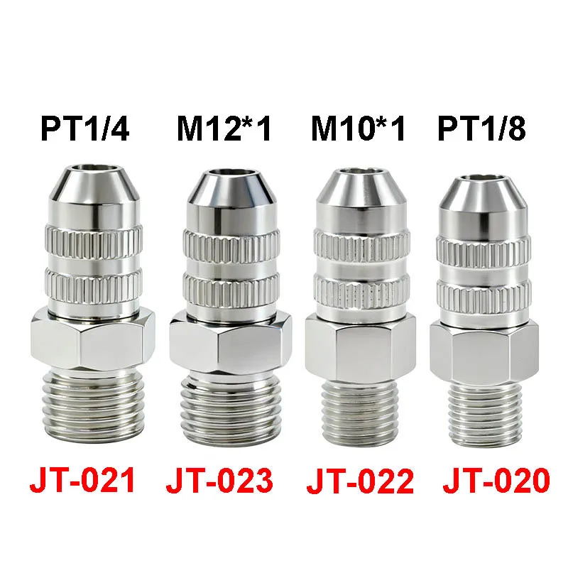 Nut Luer Lock Glue Dispensing Valve Adapter,External Thread Metal Connector,Brass Nickel-Plated Joint G1/4 G1/8 M12*1 M10*1
