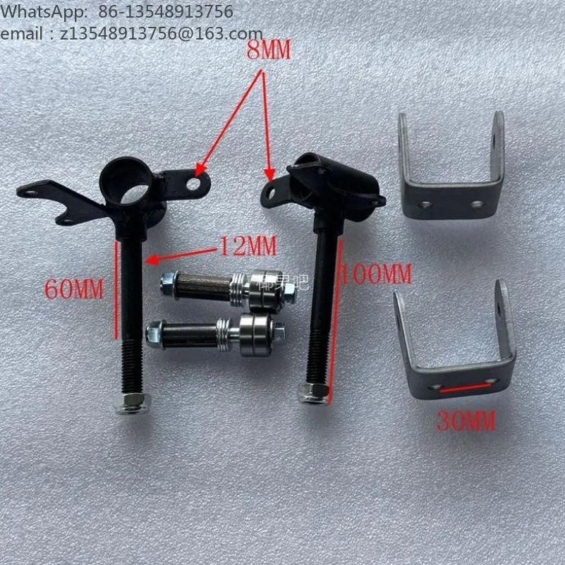 Steering Knuckle Spindle 10mm /12mm Shaft, Modified Parts for Aluminum Profile Kids Go Kart & ATV