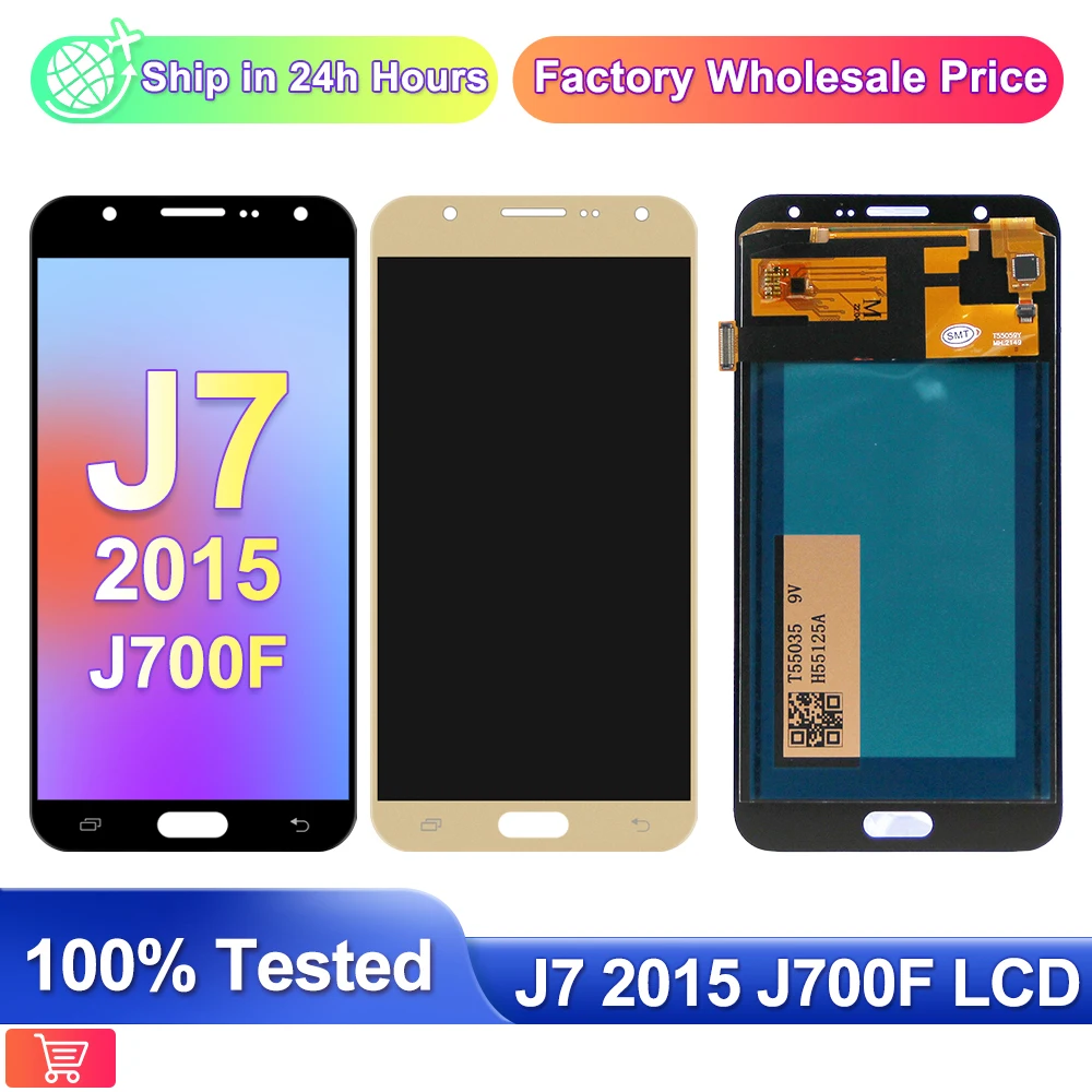 

j700f LCD Display For Samsung Galaxy J7 2015 J700 J700M J700H J700FN DS Touch Screen Digitizer Assembly