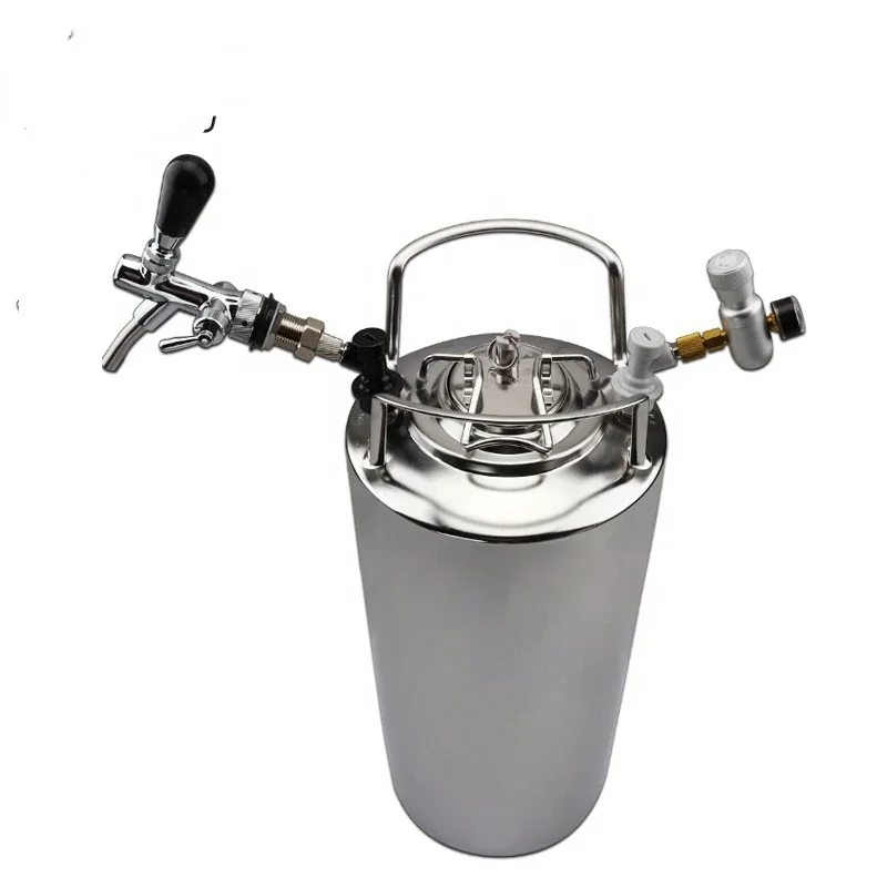 19L 5Gallon Tank Stainless Steel Ball Lock Draft Barrel   Beer Keg