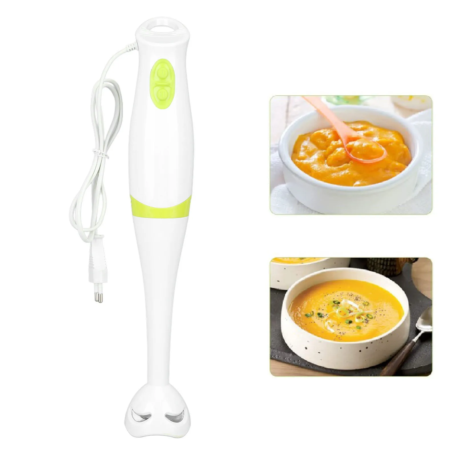 Hand Blender 200W 2 Gear Speed Stainless Steel Blade Mini Electric Handheld Mixer EU Plug 220V Food Mixer Stirrer