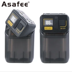 Asafee Tiki Flashlight EDC Keychain Lamp Portable Mini Torch Digital Display Rechargeable Work Light Clip Camping Lantern