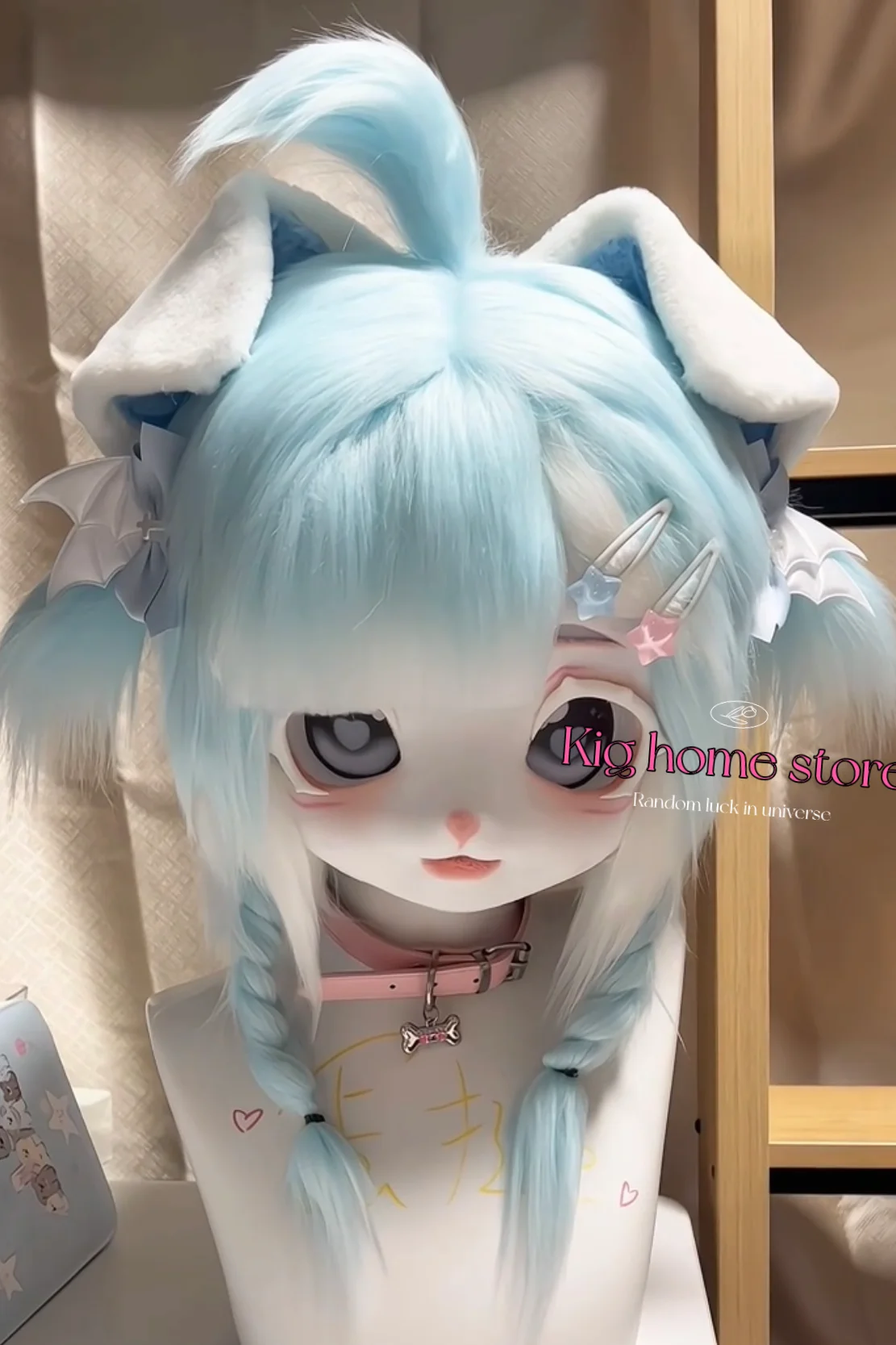 

Fursuit Kigurumi Headsets Cute Furry Cosplay Dog Wolf Head Costumes Customized Fursona Head Comiket Furries Doll Kig Series Kawa