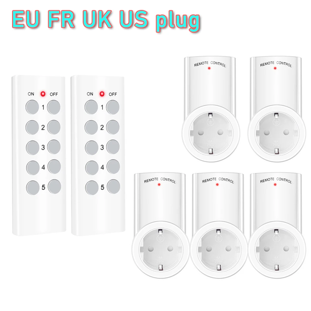 Smart Socket RF 433mhz Wireless Remote Control Outlet Adaptor Wall Electrical Switch Home Lamp For Smart Home EU UK US FR Plug