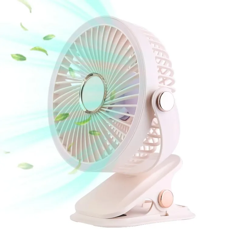 5-Speed 3-gear 720-degree fully adjustable Type-C rechargeable clip-on desktop and wall-mounted fan
