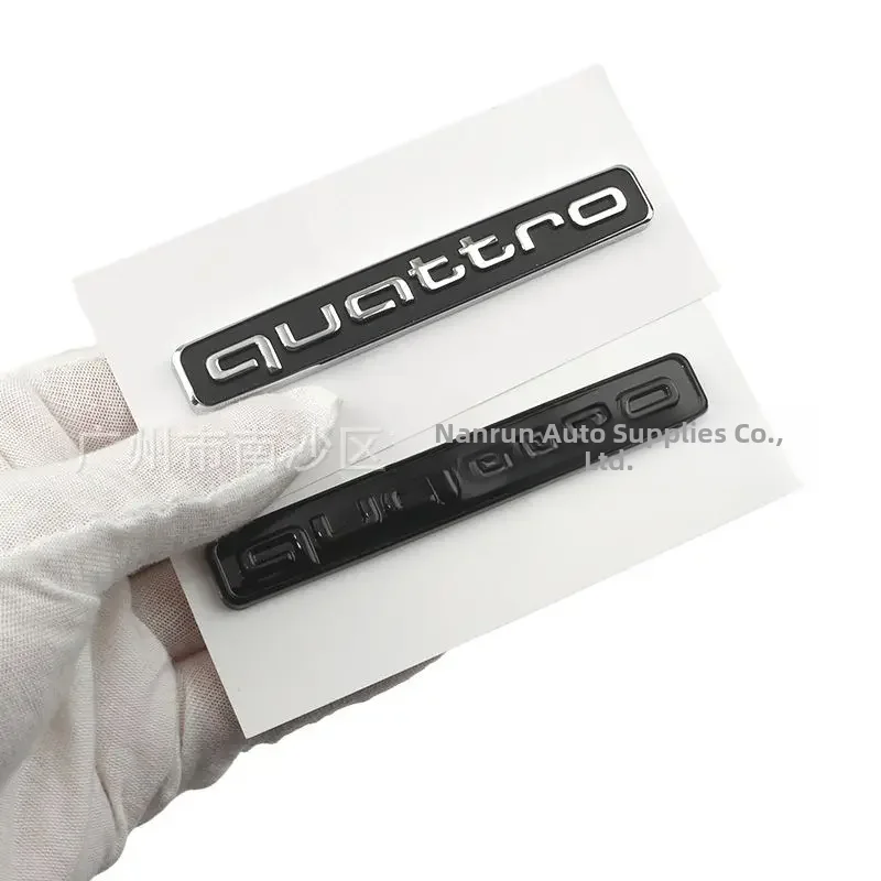 Quattro Badge Car Sticker For Audi Four-wheel Drive Vehicle Tail Box Decal Four-wheel Drive Signature Tail Box Decoration