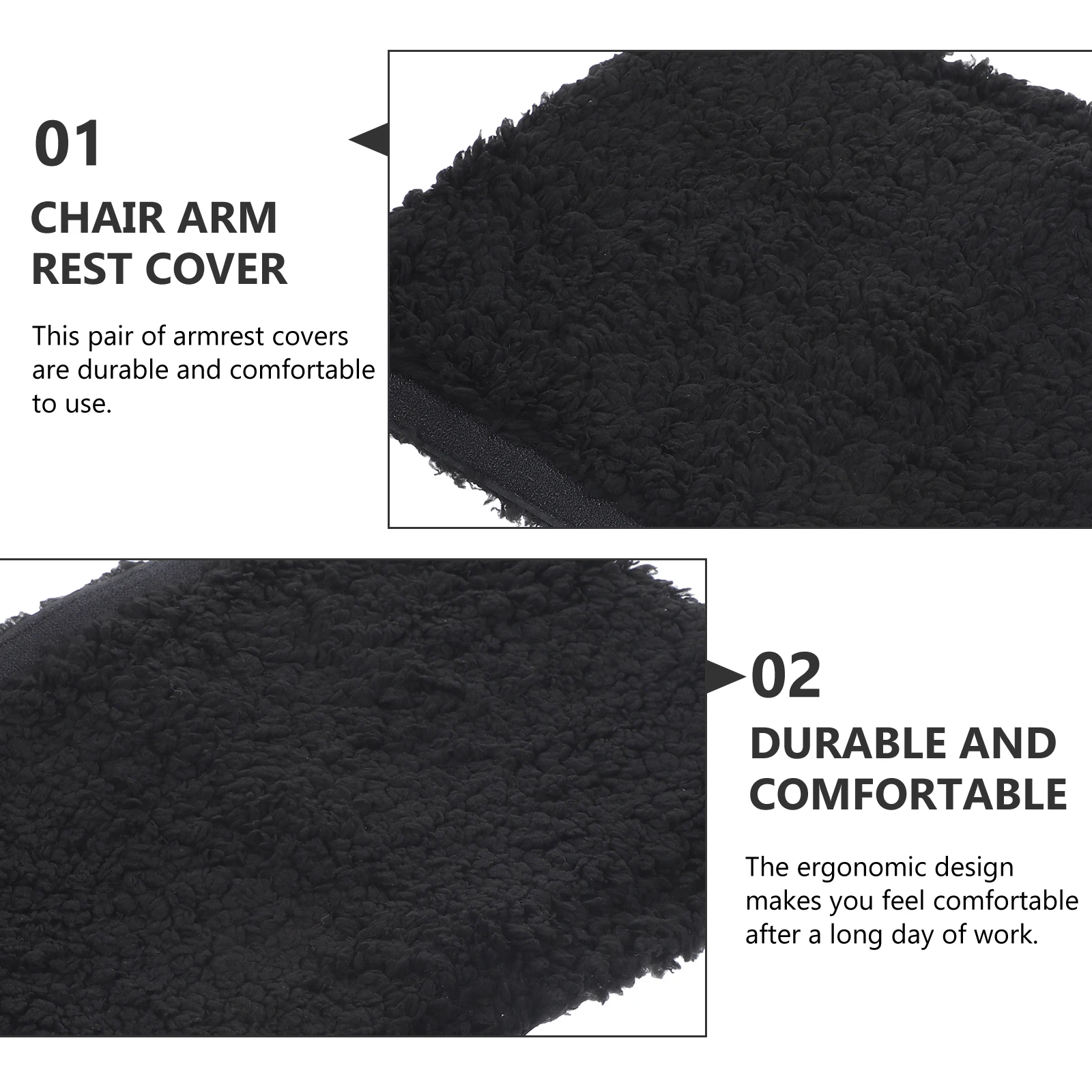 أغطية مسند الذراع المخملي من لامب، وسادات ذراع للكرسي البلاستيكية المصبوبة بالقطن اللؤلؤي، ملحقات مكتب الألعاب، دافئة قابلة للغسل #2