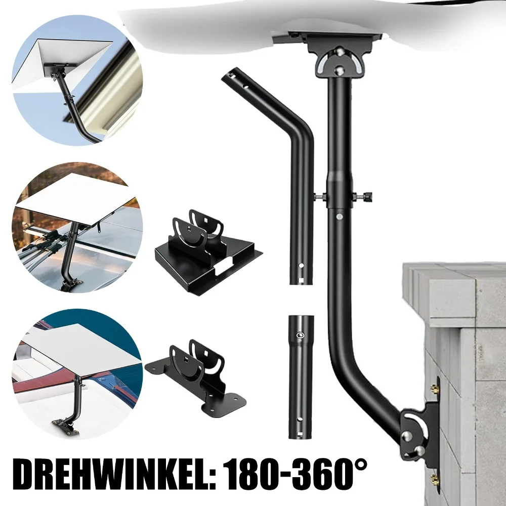 Kit de montage Starlink Gen 3 réglable à 360 degrés, support mural et de toit en bois robuste, réglage d'angle flexible pour un alignement précis de la parabole satellite et une réception stable du signal Internet satellite