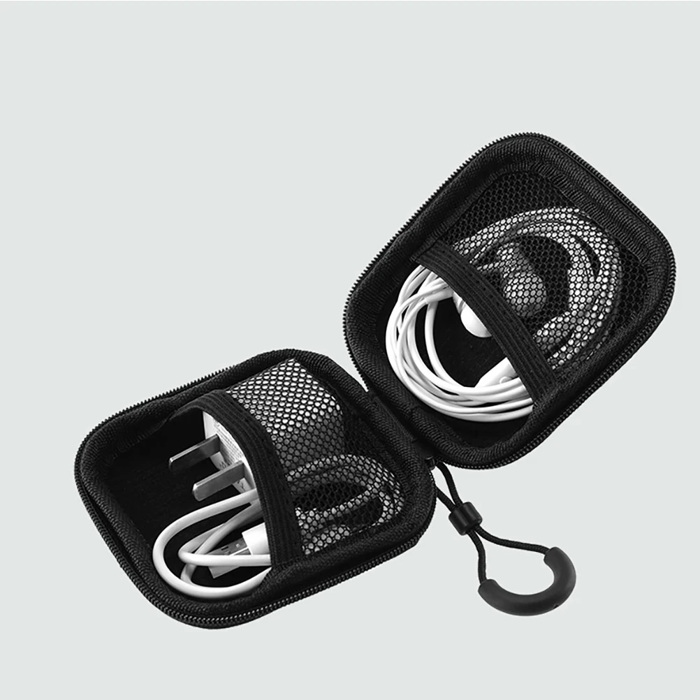 

Earplugs Data Storage Bag Wire Cord Organizer Pouch Grey Tie Travel Gadget Electronics