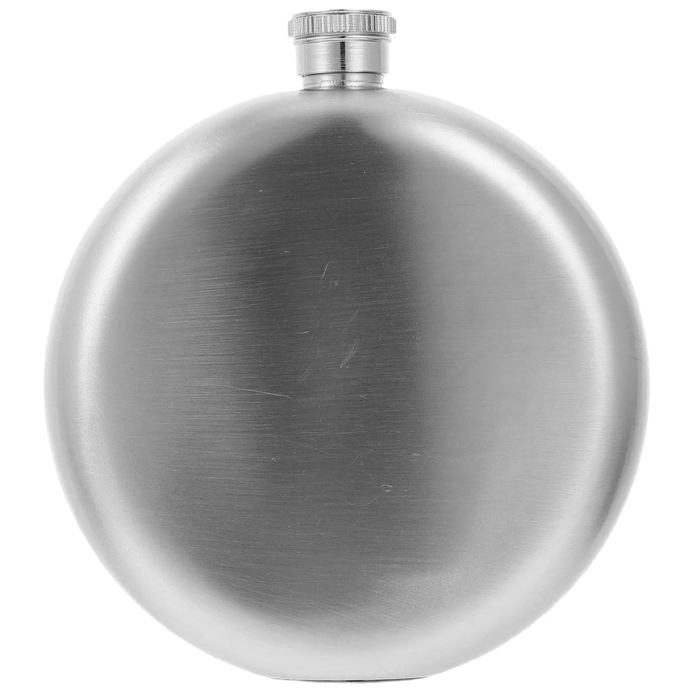 

Portable Stainless Steel Flask Lightweight Classic Round Design Outdoor Camping Fishing Travel Spirits
