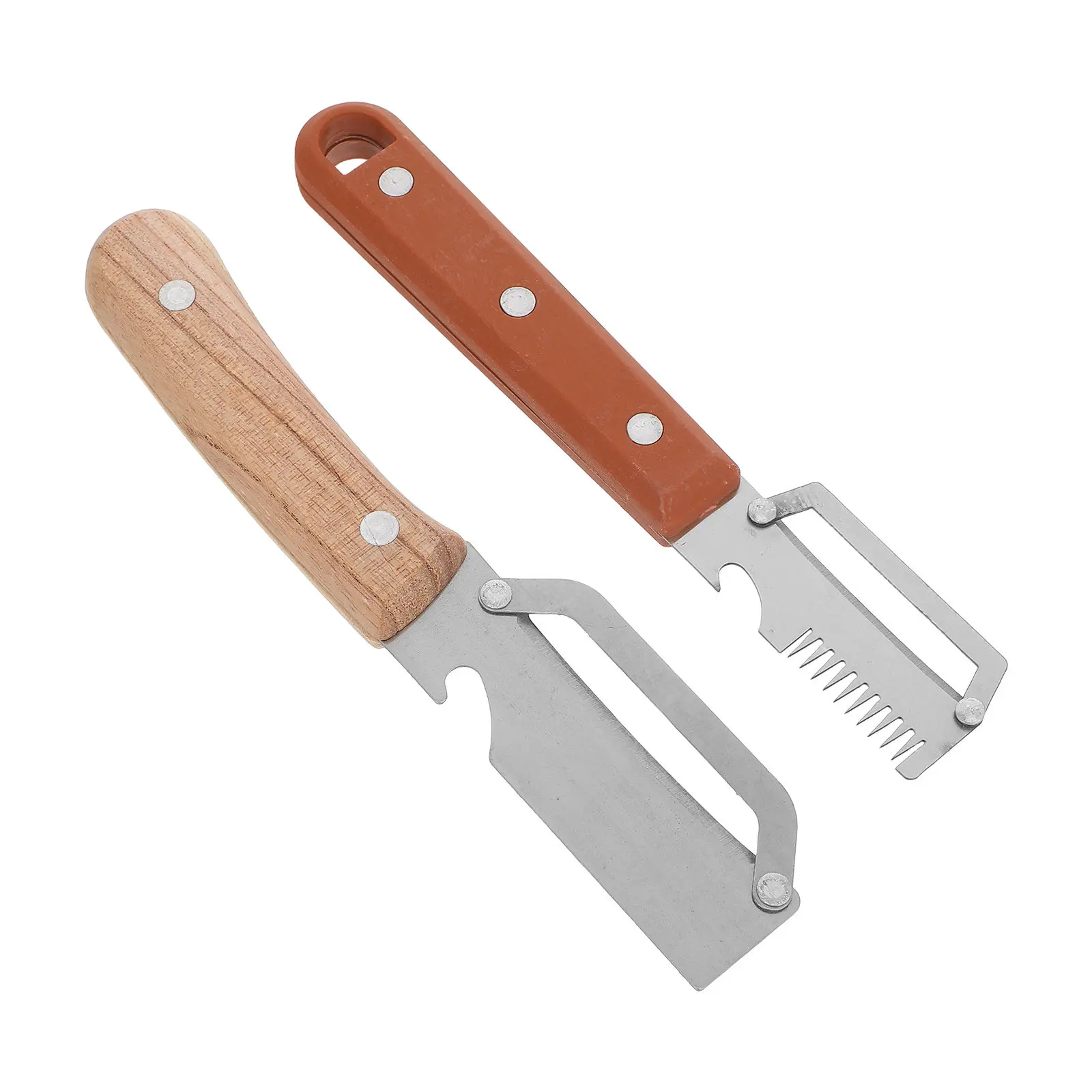 2Pcs Multifunctional Vegetable Peeler for Kitchen Stainless Steel Peeler Slicer Bottle Opener Ergonomic Julienne Shredder Knife