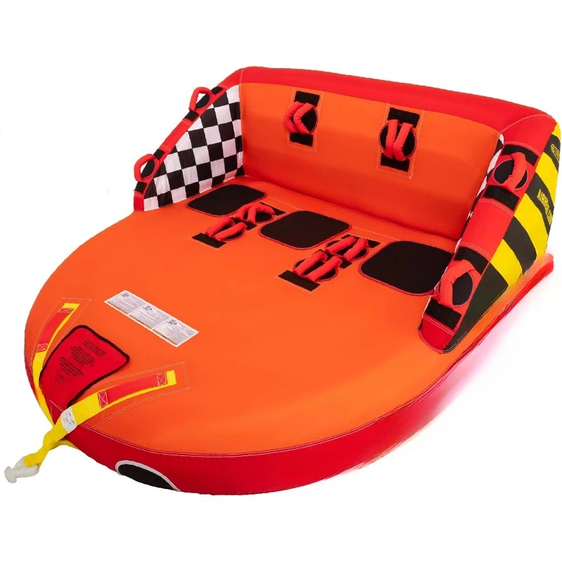 Mable Inflatable Towable Tube | 1-4 Rider EVA Foam Pads | Patented Speed Valve | Boat Tubes and ，home.