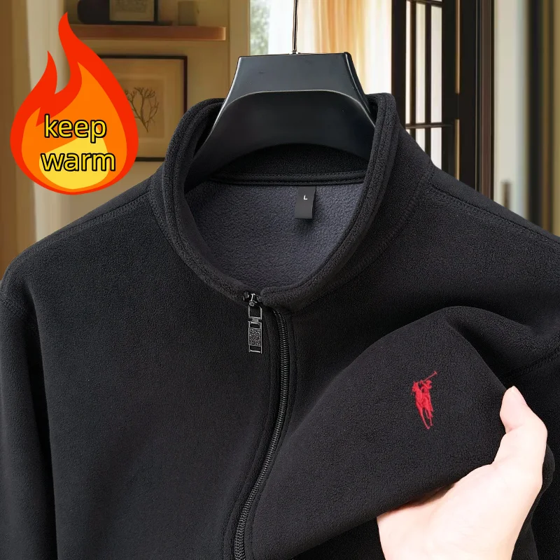 

Bestselling brand autumn and winter new item Paul exquisite embroidered zipper cardigan top mens velvet warm best-selling jacket