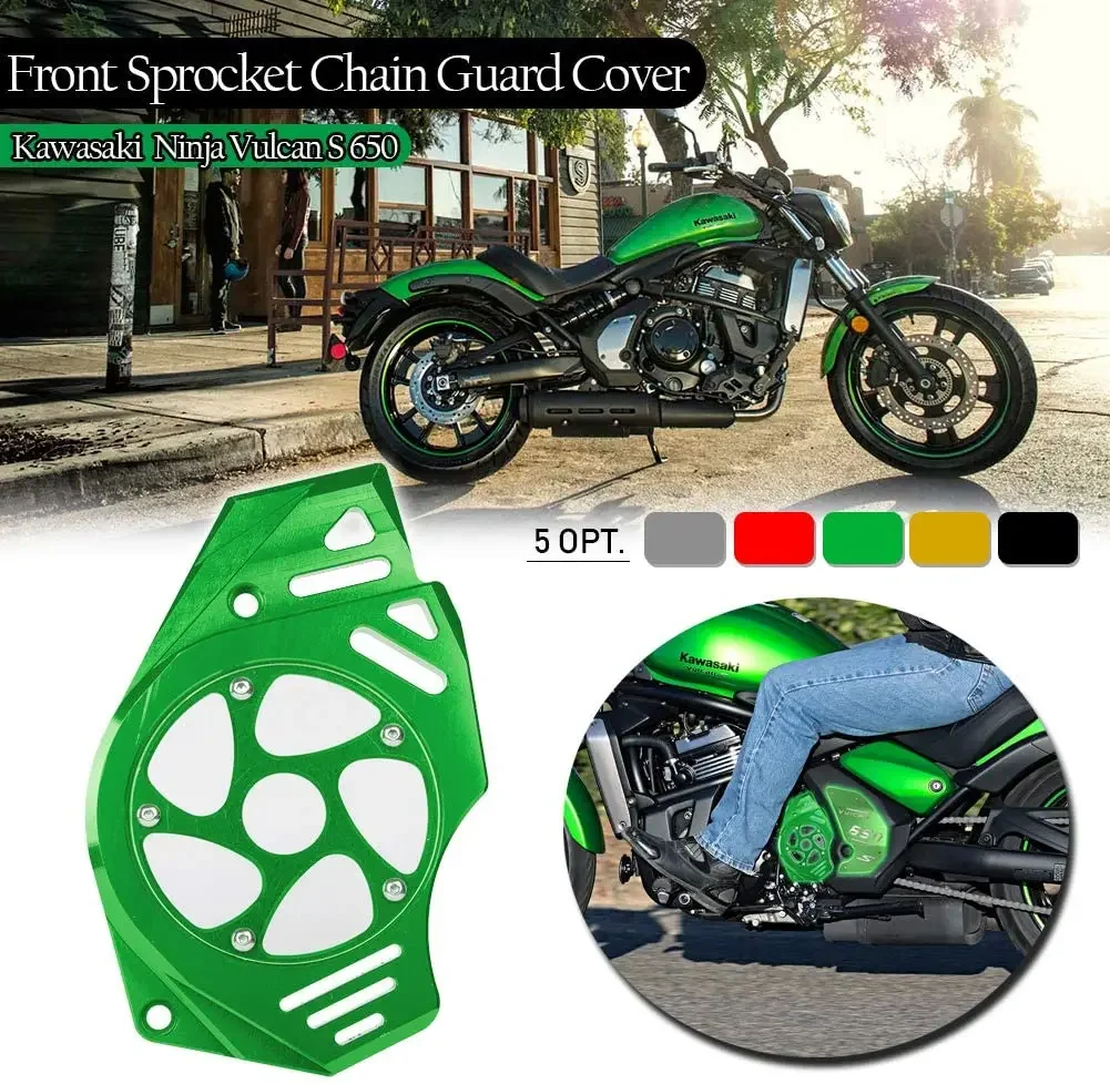 For Kawasaki Vulcan S EN VN 650 2015-2016 Engine Side Cover Plate Stator Crash Pad Protector Frame Slider Kickstand Chain Guard