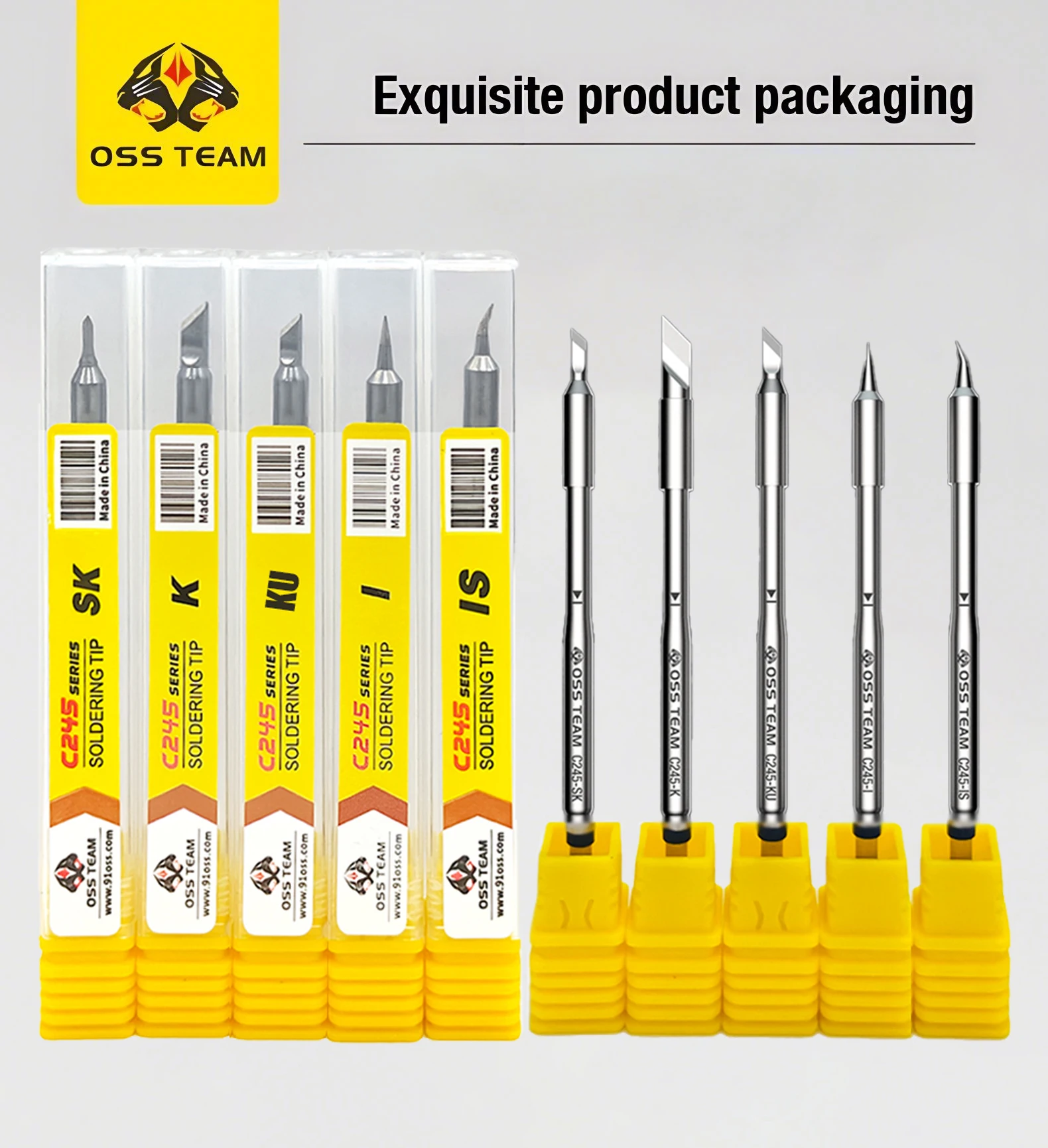 OSS C210 C245 Soldering iron tip For JBC HS-02 T80 Soldering Iron Universal Compatible T210 T245 Soldering Station Welding tools