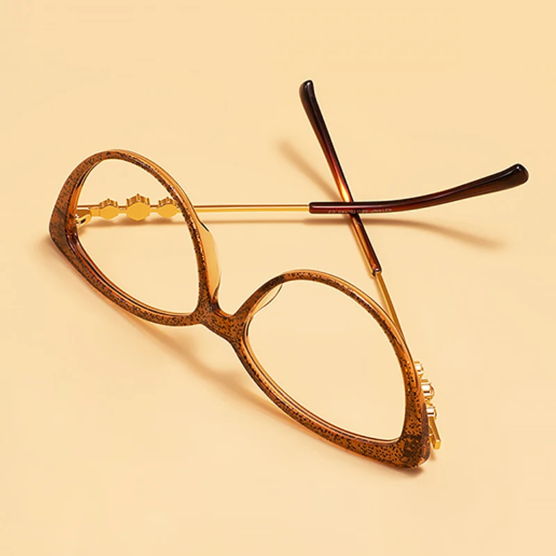 Lunettes yeux de chat en acétate pour femmes, montures transparentes, verres pour contrevenants optiques, jante complète, colorées