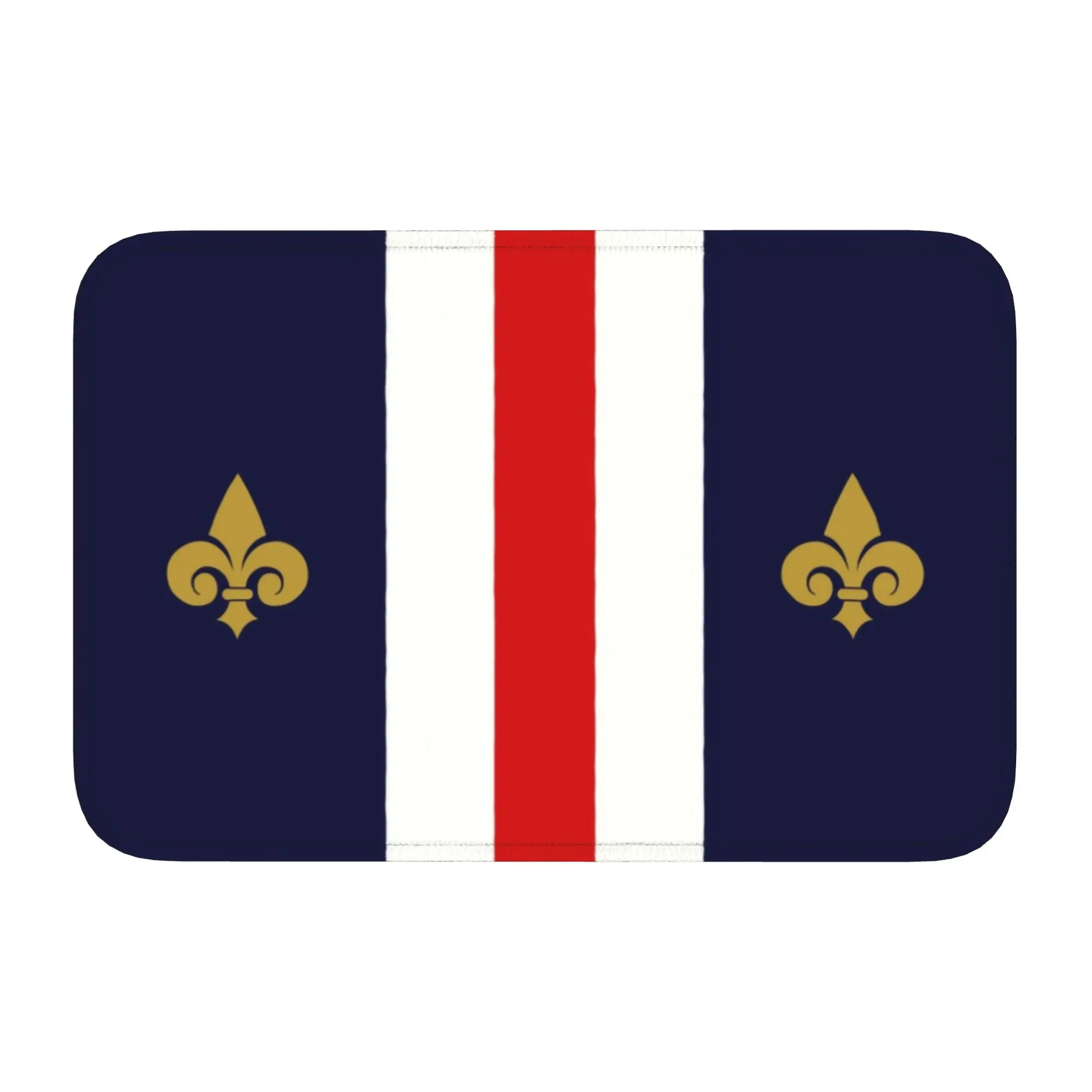 Custom France Flag Door Floor Kitchen Bath Mats Anti-Slip Outdoor Lily Flower Doormat Toilet Entrance Carpet Rug