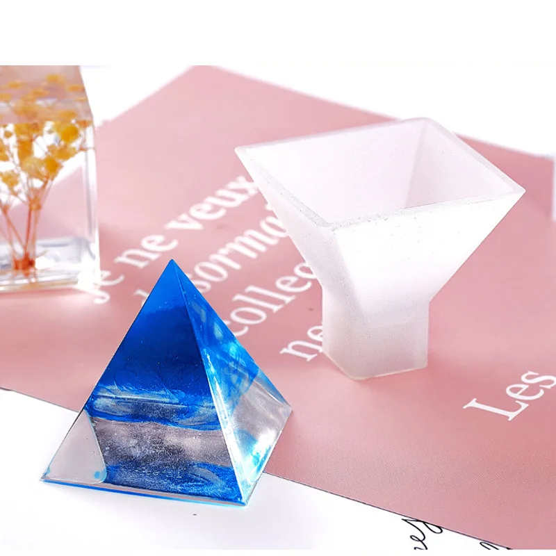 15CM Super Large Pyramid Silicone Resin Mold Craft Jewelry Crystal Making Tools Triangular Pyramid Mold Crystal UV Epoxy