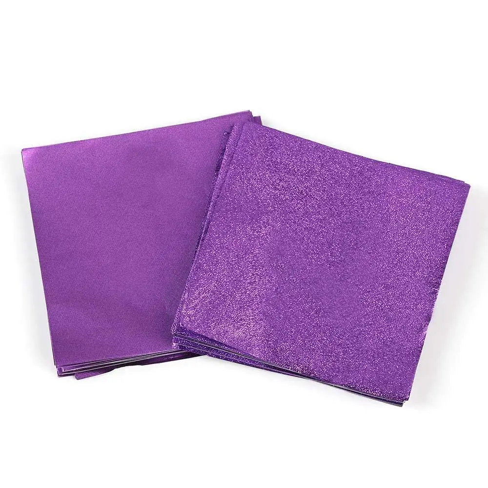 100 pcs DIY Color Decoration Wedding Party Supplies Baking Gilded Candy Chocolate Package Paper Aluminum Foil Wrapping Paper