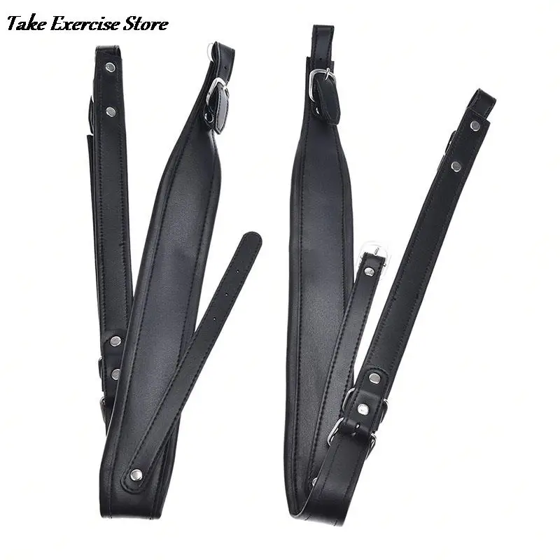 Picture 3: Adjustable One Pair Synthetic Leather Accordion Shoulder Straps Belt