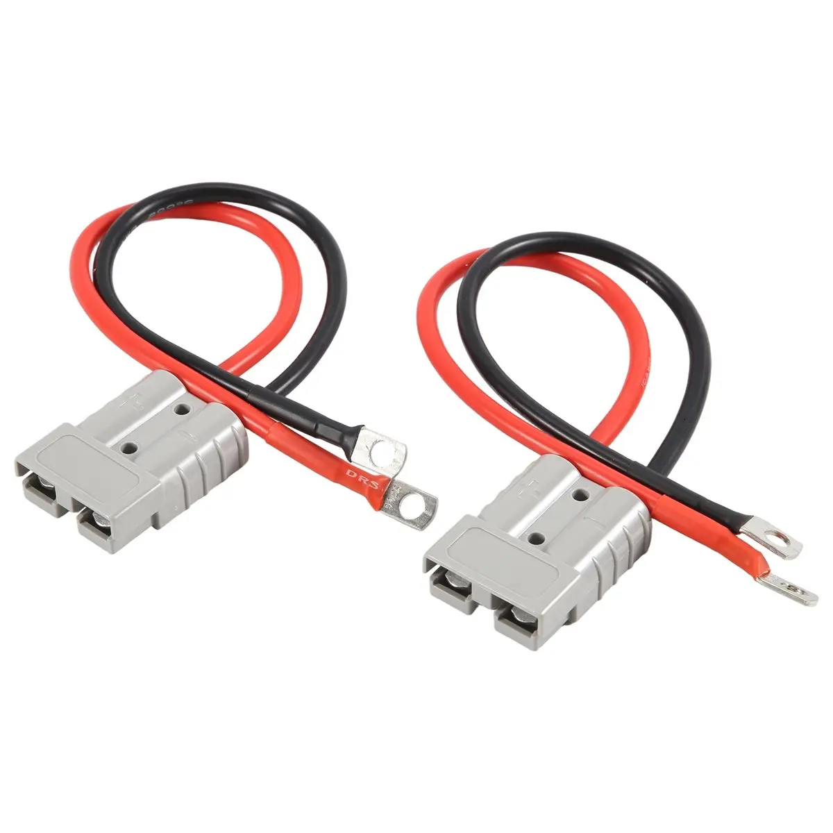 Compatible 2Pcs Electric Forklift Charging Plug Cable with O Ring Battery Connect Quick Connector 50A 8Awg Connector Line