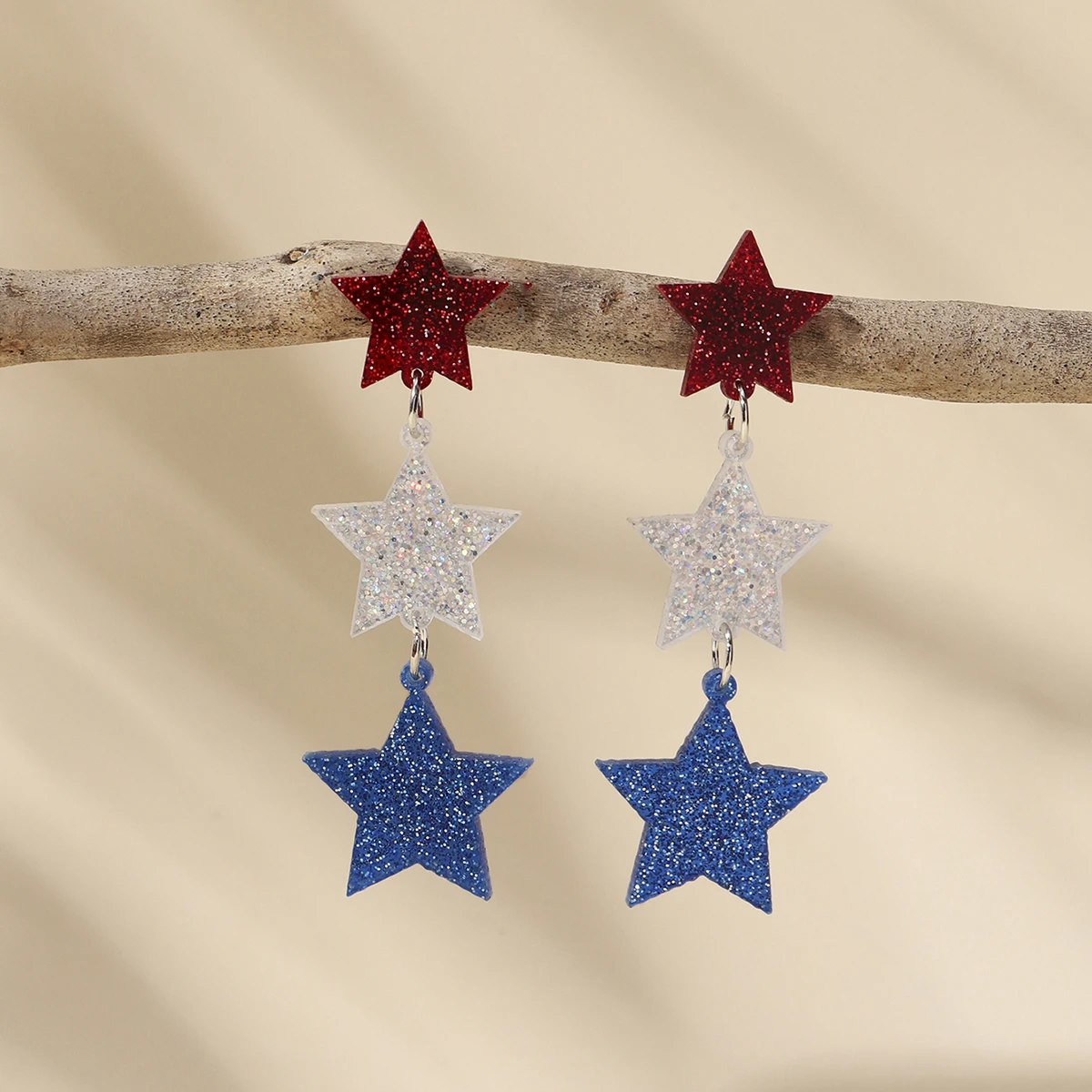 1pair Glittering Acrylic USA F - Women Accessories Usa 评论和价格