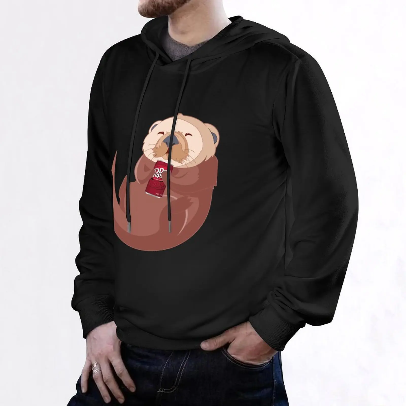 Otter + Dr. Pepper Pullover Hoodie Herrenbekleidung Herbstkleidung im japanischen Stil neue Funktionen von Hoodies und Sweatshirts