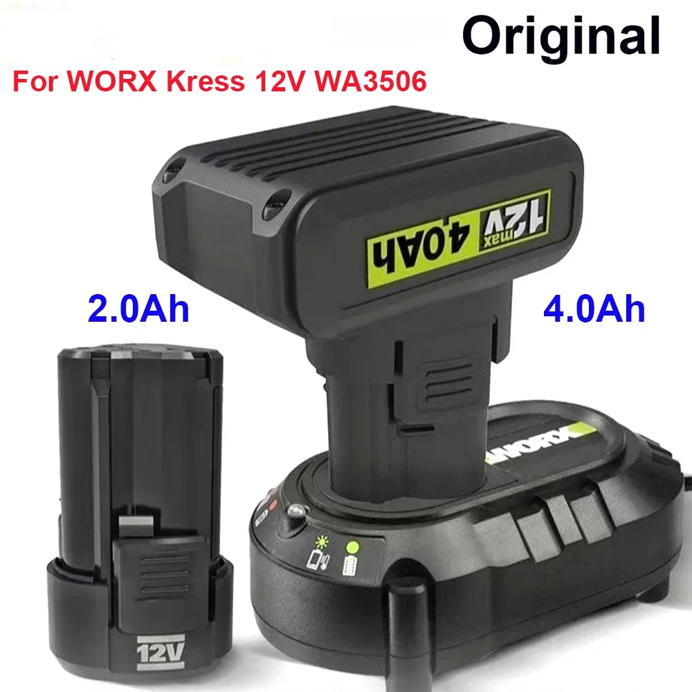 

100% оригинал, 12 В, 2,0 Ач, 4,0 Ач для 12 В WORX WA3506 WU127 WU128 WU130 WU131X WU132 WU280 WX128 WX129 WX540, аккумулятор для электроинструмента