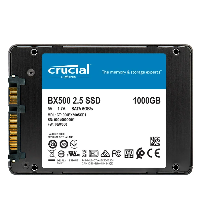 

Crucial 1TB SSD Sata3 0 Interface Bx500 Series High-speed Read-write Three-year Warranty Originally Produced by Meguiar