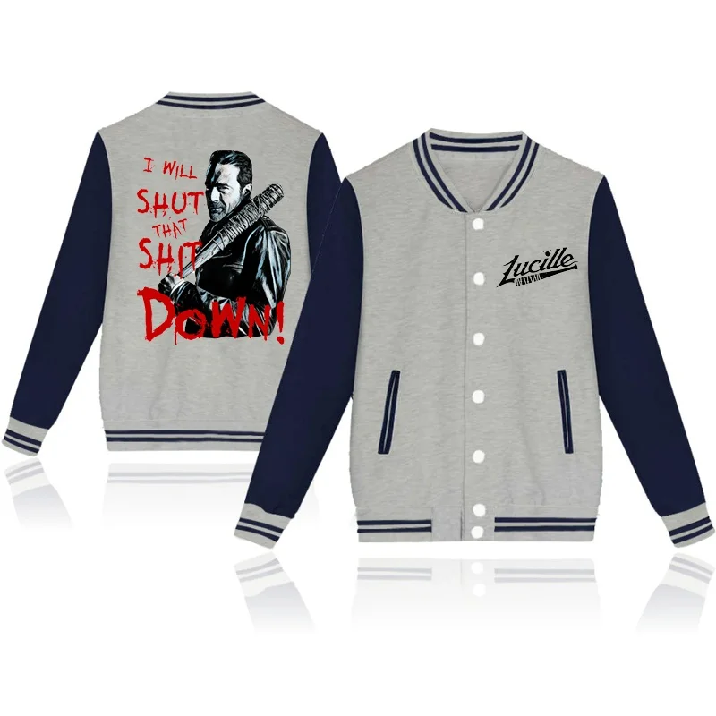 Negan-This Is Lucille The Walking Dead uniforme da Baseball felpa abbigliamento primavera e autunno felpa con cappuccio da uomo e da donna Casual Ja