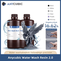 Anycubic Water Wash Resin Water Washable High Precision Low Odor Low Viscosity Support 3 Ways Washing For LCD 3D Printer Resin