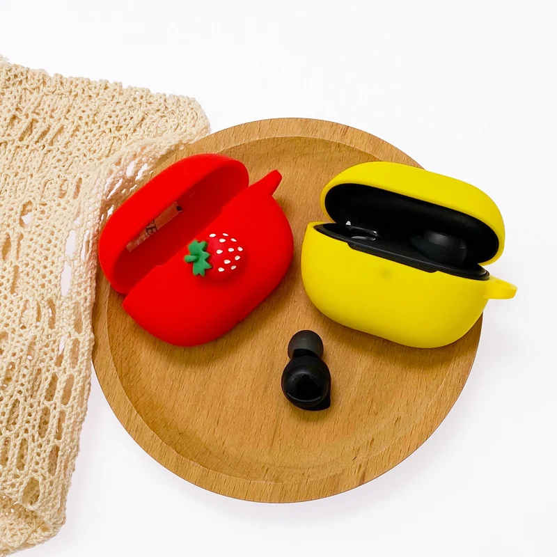 الكرتون الأعجوبة سماعة علبة ل شاومي Redmi براعم 3 لايت سيليكون بلوتوث سماعات شحن صندوق الغطاء الواقي مع هوك