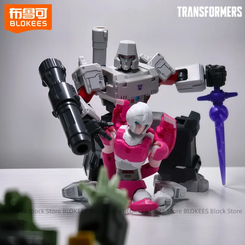 BLOKEES Transformers Building Block Star Edition 9th Megatron Anime Cartoon Assembled Toys Model Desktop Ornaments Holiday Gifts