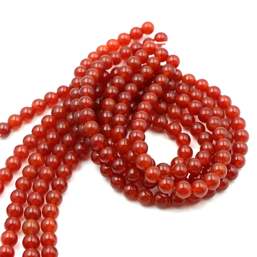 2/3/4/6/8/10/12/مم العقيق الأحمر الطبيعي الخرز الجولة فضفاض خرزة مباعدة لصنع المجوهرات لوازم DIY بها بنفسك الطاقة شفاء أساور هدية #5