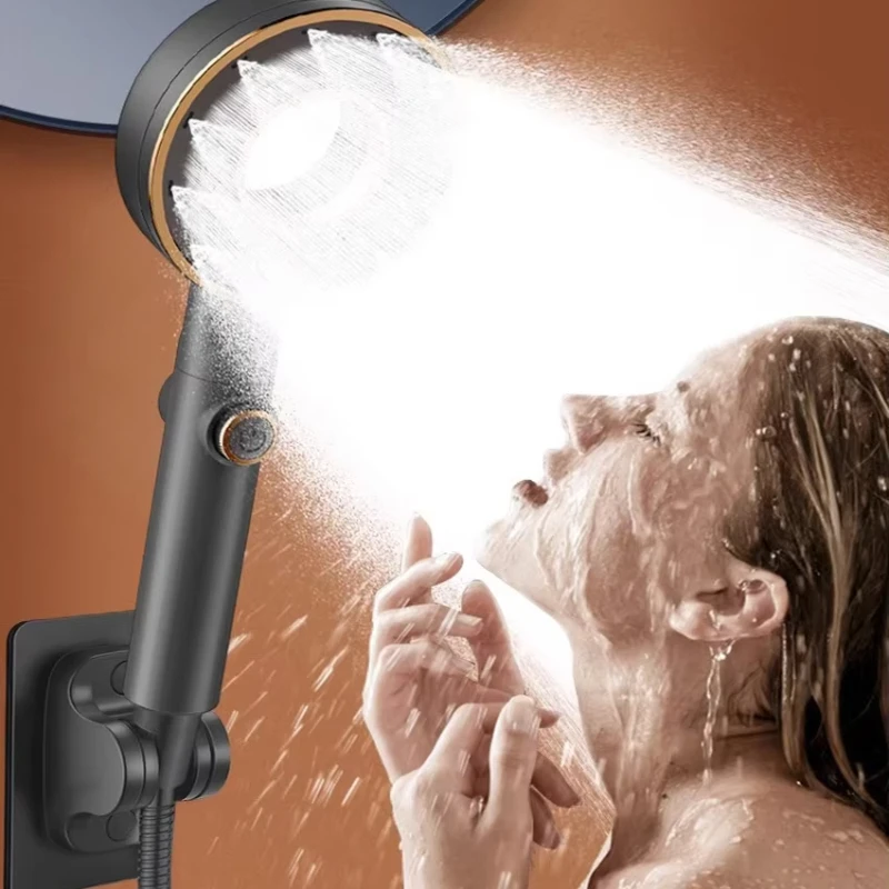 Water-Saving High-Pressure Showerhead - 3-Mode Adjustable Spray with Quick Pause, Durable ABS for a Powerful & Luxurious Shower
