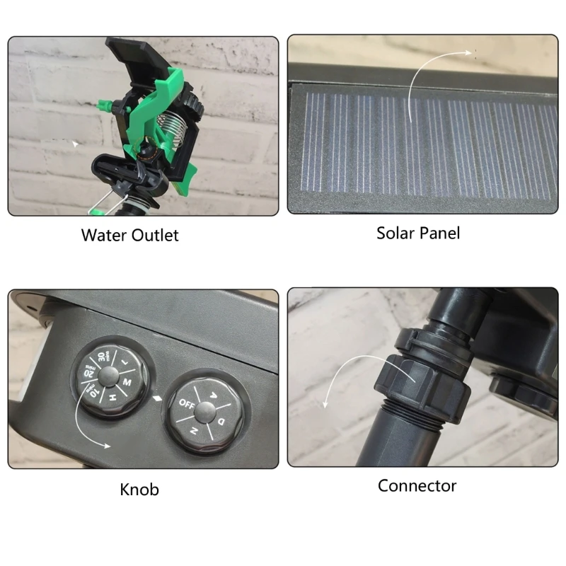 

Солнечное автоматическое садовое водопадное устройство Программируемое таймер с погодой на погоду