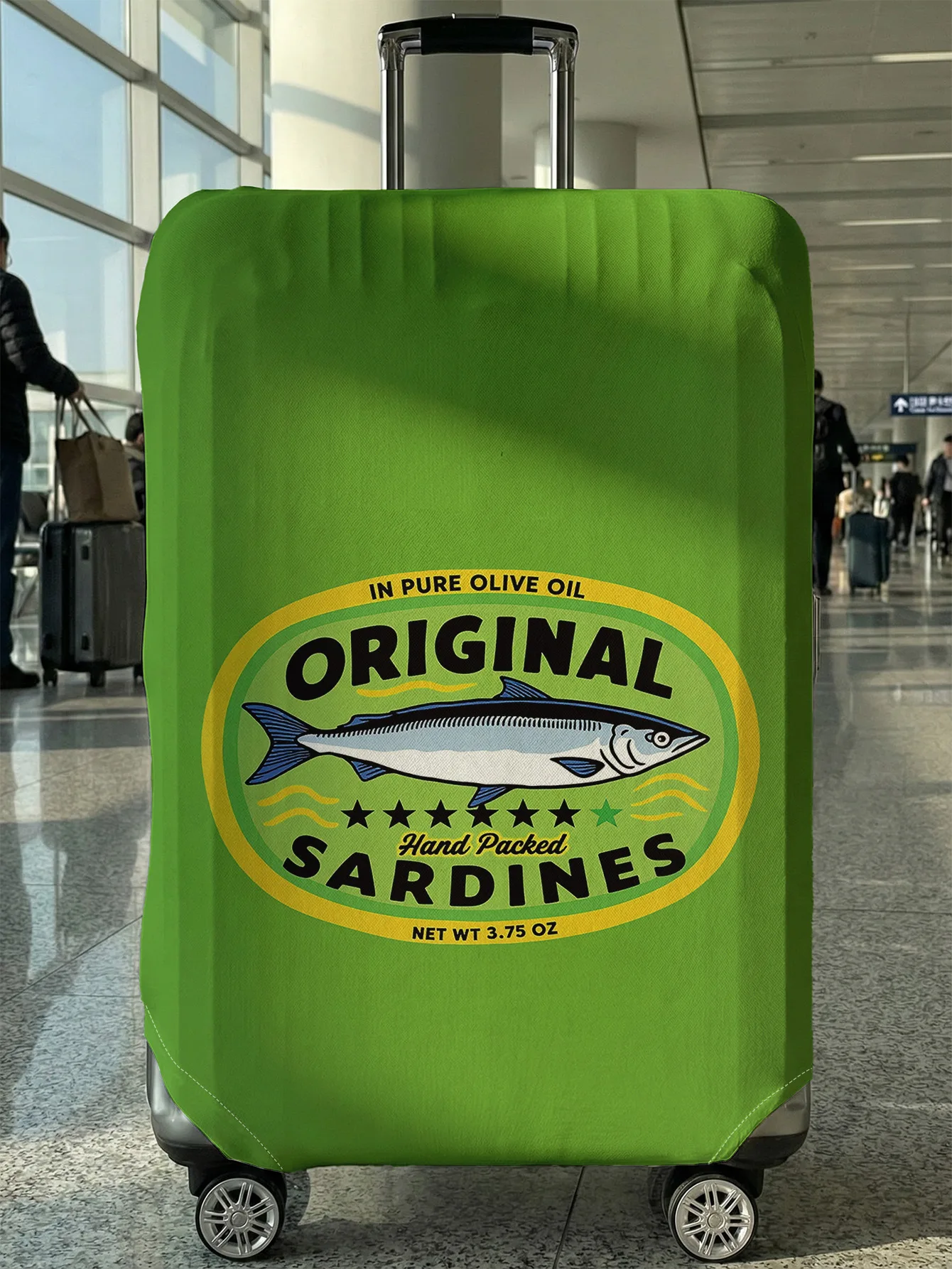 

Чехол для багажа с ретро-принтом в стиле сардиновой банки, подходит для чемоданов 18-32 дюймов, чехол-накладка на ручку чемодана, дорожные аксессуары