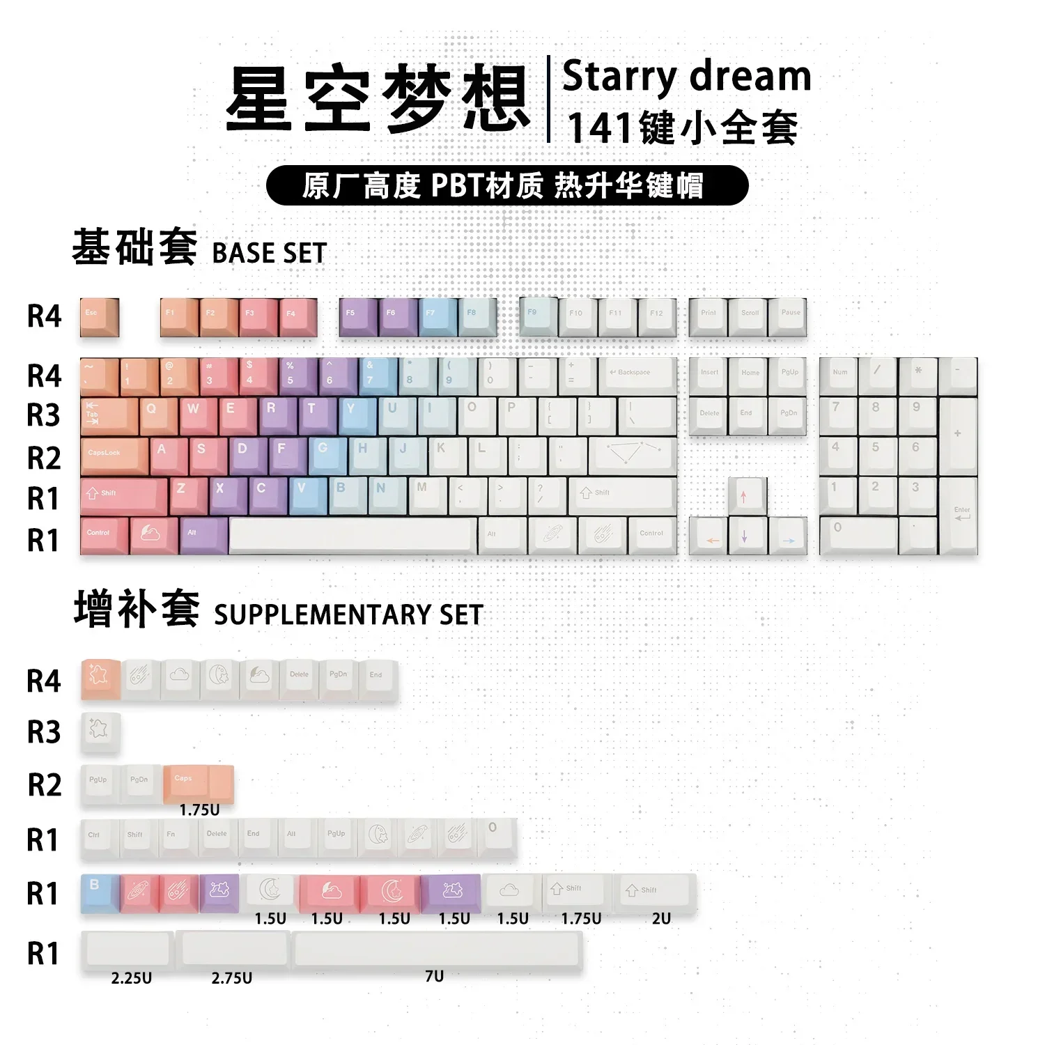 Dream Keycap PBT Sublimation Highly Customized Mechanical Keyboard