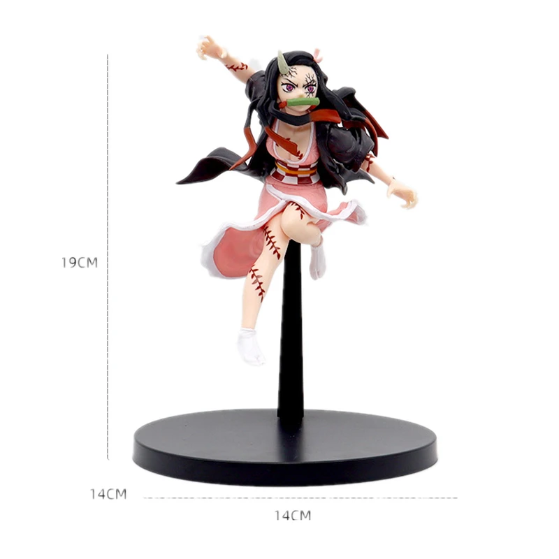 19-24 cm Anime Demon Slayer und Y Kanroji Manri Kamado Tanjiro Kamado Nezuko Actionfigur Modell Desktop-Auto Ornamente