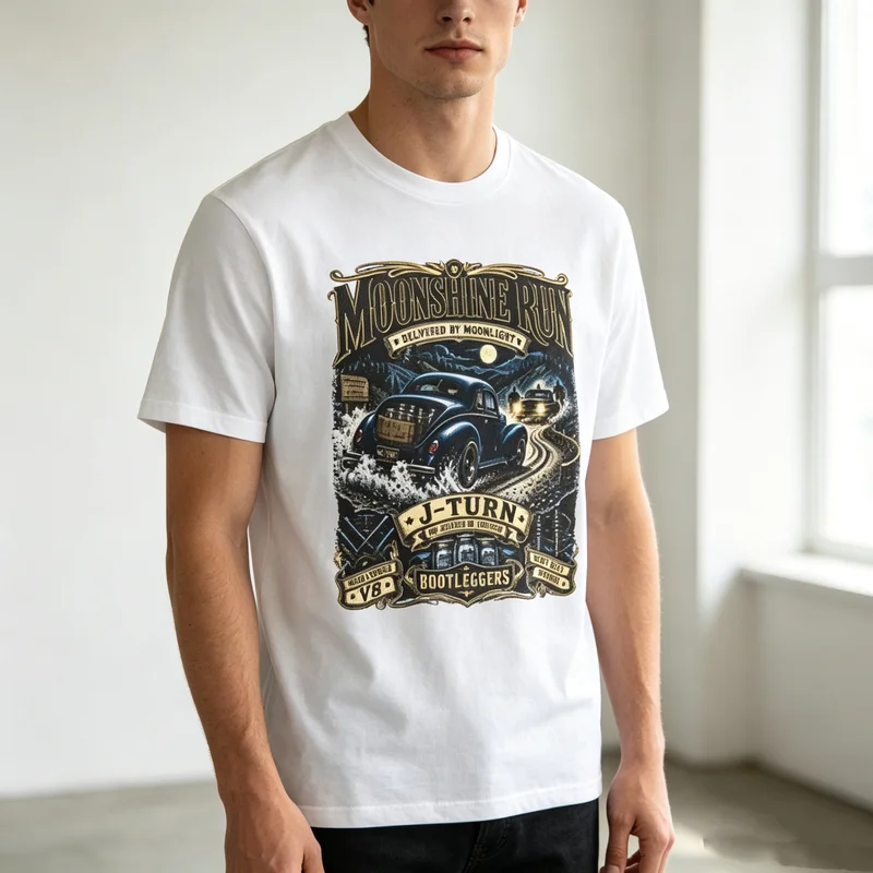 Moonshine Run Vintage T-Shirt - Women Fashion History ulasan dan harga