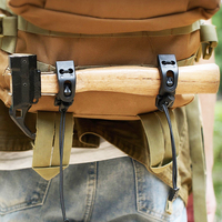 New Outdoor Molle Webbing Buckle Clip Clasp Tactical Flashlight Ice Axe Walking Stick Tripod Fixed Clip Accessories Hunting Clip