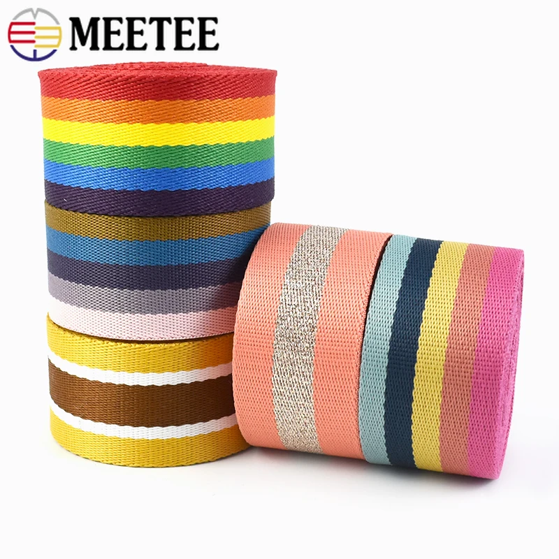 1-10Meters 38mm Polyester Jacquard Webbing Tapes For Strap Bag Ribbon Band DIY Garment Decor Bias Binding Sewing Accessories