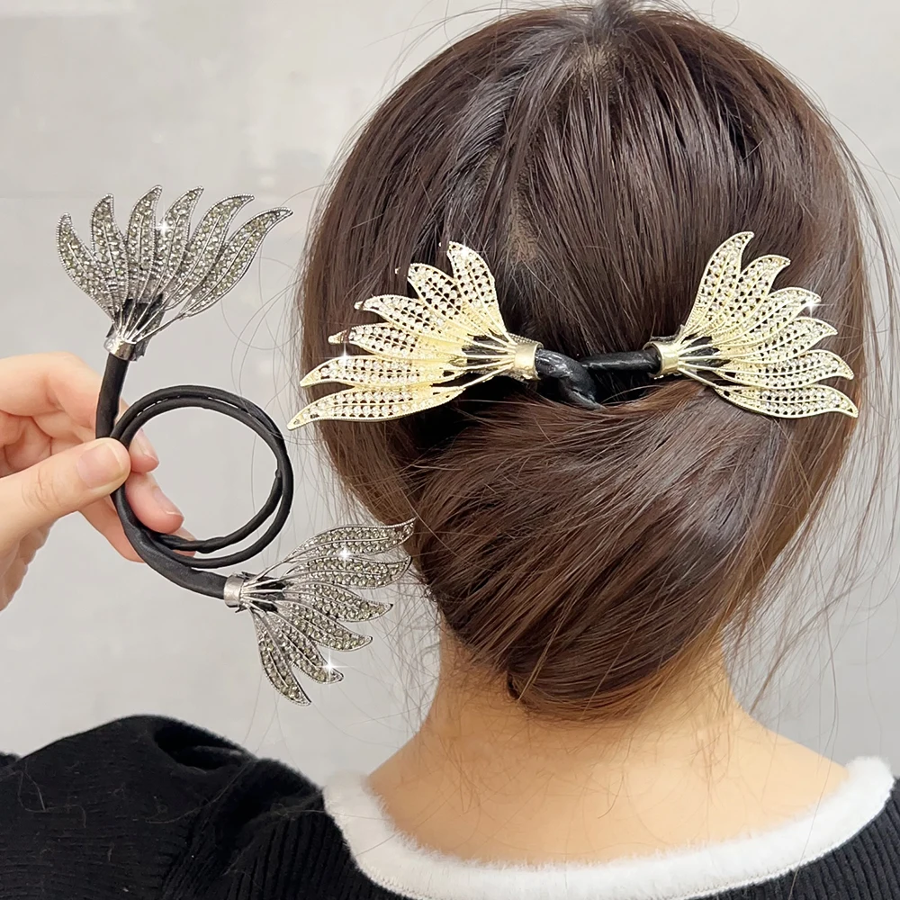 Women's Hair Twister Crystal Wings Curler Exquisite Temperament Hairpin Curling Hair Hairpins Hair Accessories