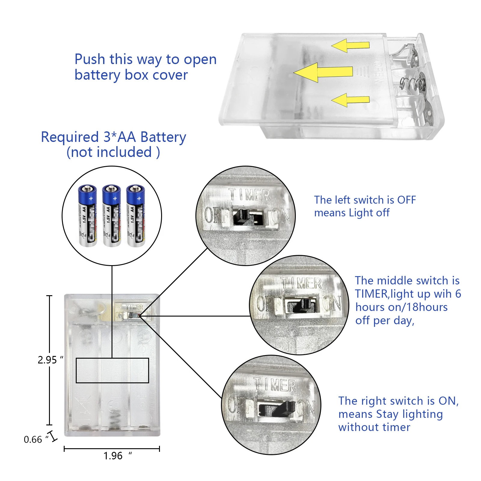 Lot de 2 guirlandes lumineuses Led à piles, Mini lampes féeriques de noël, décoration de réception de mariage, 30 Led, fil argenté de 3M