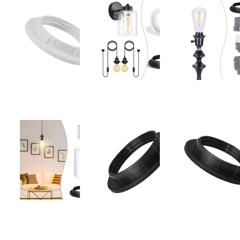 

652F Pack of 6 Multipurpose Lamp Shade Holders Light Fixture Adapters Portable Accessory for Chandeliers Replacement