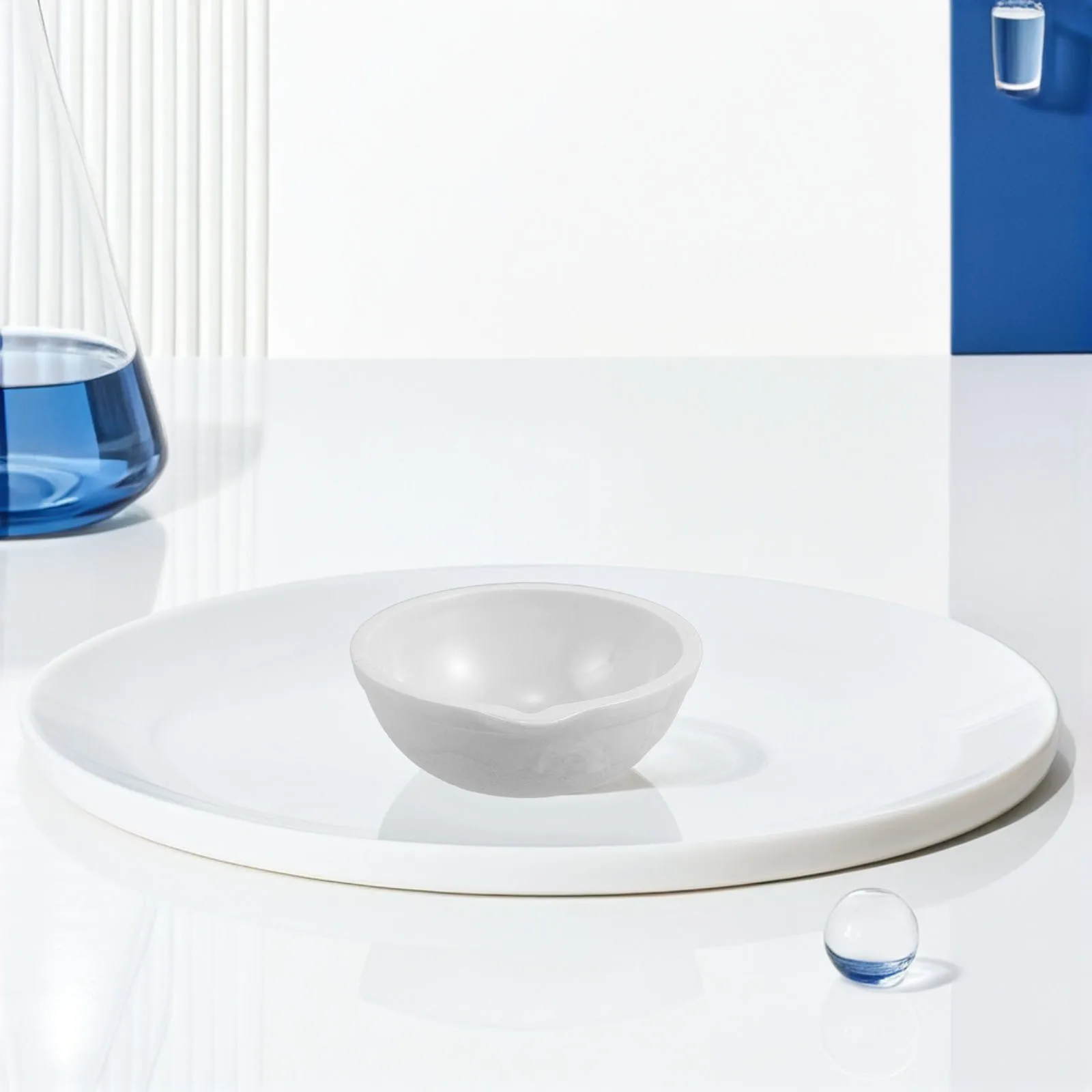 

2Pcs Ceramic Evaporating Dish Laboratory Heating Experiment Durable Round Evaporation Bowls for Chemistry Analysis School