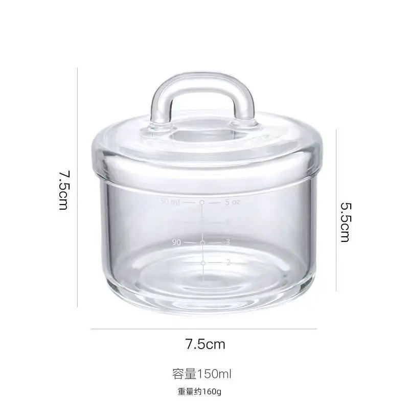 

ZML high temperature steamed egg custard with lid bowl stew cup borosilicate glass stew cup