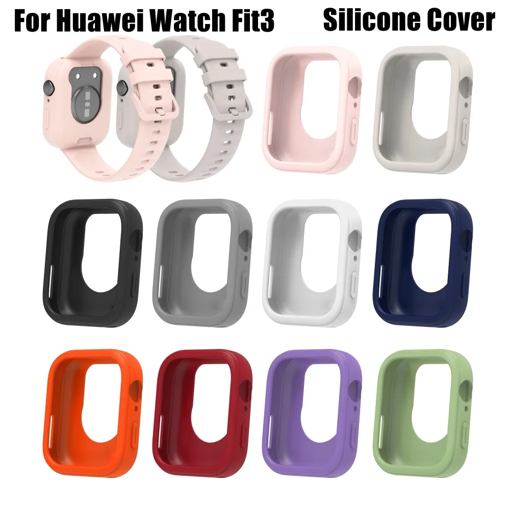 

New Soft Silicone Case for Huawei Watch Fit 3 Sport Smart Watch Protector Cover Shockproof Bumper For HuaWei Fit2 Accessories