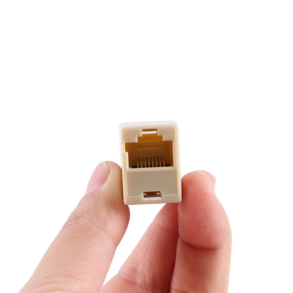 CAT5 CAT6 Cable adapter RJ45 Connector RJ45 Cable Joiner Coupler Dual Straight Head Network Cable Connectors RJ45 Extender Plug