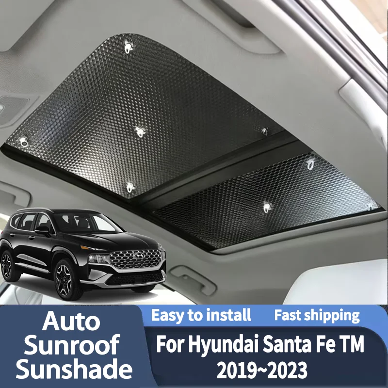 

For Hyundai Santa Fe TM 2019~2023 2020 2022 Car Sun Shades Cover Sunroof Sunshade Protector Anti-UV Heat Isolate Accessories